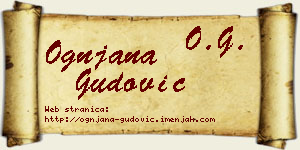 Ognjana Gudović vizit kartica